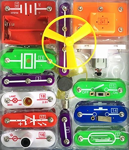 58 DIY Circuit Experiments,Science Kits,Electronic Discovery Kit Toy for Kids,Kids Circuits,Kids Circuit Kit,Science Experiments For Kids,Experiments For Kids,Science Experiment Kits For Kids,Electronic Building Block Kit,Science for Kids,Educational Science Kit Toy-With 18 Circuit Modules