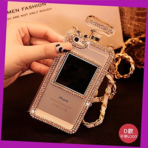 For iphone 6 6S Case, iNenk Luxury Perfume Bottle Design Diamond Case Charming Bling TPU Protective Cover with Lanyard for iPhone 6 6S 4.7 Inch - Transparent
