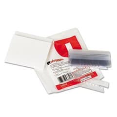 (3 Pack Value Bundle) UNV43313 Hanging File Folder Plastic Index Tabs, 1/3 Tab Cut, 3 1/2" Tab, Clear, 25/Pack