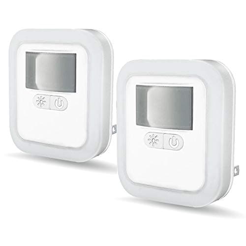 [4 Pack] UTLK Plug in LED Night Light with Smart Dusk to Dawn Sensor,[ 5 Brightness Adjustable] Wall Light Warm-White NightLight for Hallway, Bathroom, Kitchen, Stairs, (4 Pack)