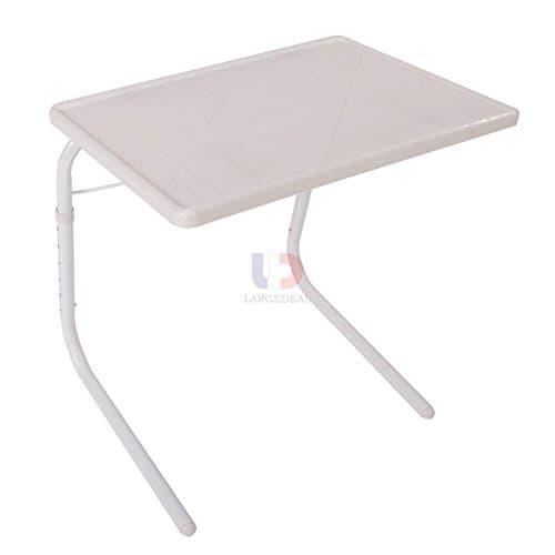Smart Table Mate Foldable Table Folding Tablemate Adjustable Tray White