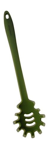 Silicone Kitchen Utensil: cmsHome Ultimate GREEN Ice Long Spaghetti Fork Non-stick Food Grade Silicone Non-toxic