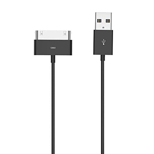 30 Pin Cable, 6ft iPad High Speed Sync Charging Cord Cables for iPhone 4/4s, iPhone 3G/3GS, iPad 1/2/4, iPod (6ft 30 Pin Cable Black)