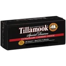 Tillamook Special Reserve Extra Sharp Cheddar Cheese, 8 Ounce -- 12 per case.