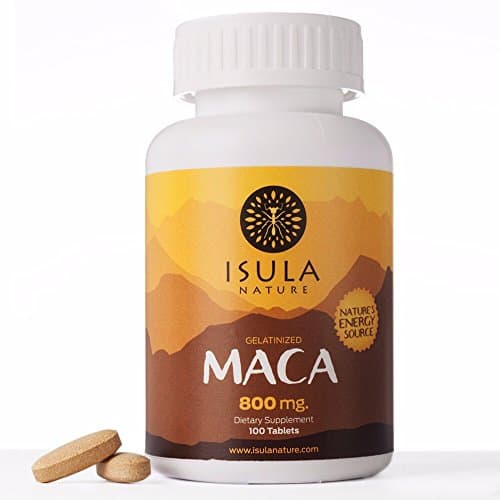 Isula Nature 100% Peruvian Maca Root Powder Premium Organic Gelatinized 800mg x 100 Tablets