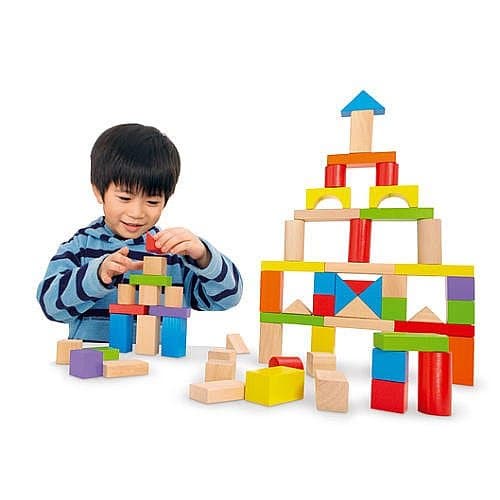 Imaginarium Wooden Block Set - 75-Piece