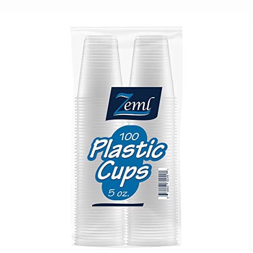 Zeml Disposable Clear Plastic Cups (5 oz. - 100 count)