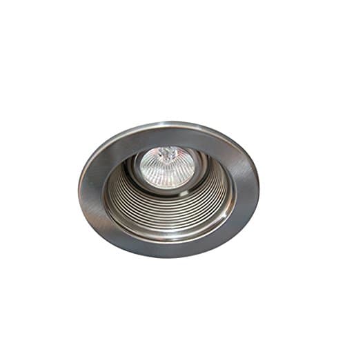 Eco Lighting NY 3" Trim Can Recessed Light, Adjustable Step Baffle, Baffle: Satin Nickel, Ring: Satin Nickel for Both Line/Low Voltage HLV3001SN/SN (Nickel)