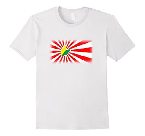 Mens JDM Leaf Japan T-shirt Medium White