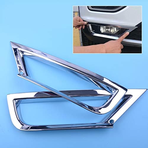 2pcs ABS Chrome Car Front Fog Light Strip Frame Cover Trim Decoration Fit for VW T-ROC 2017-2018