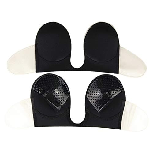 Womens Self Adhesive Bra Deep U Strapless Bra Seamless Backless Bra Reusable Invisible Push up Bra