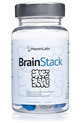 BrainStack 3.0 All-Natural Brain Health, Concentration &amp; Memory Support Supplement Non-Habit-Forming Formula