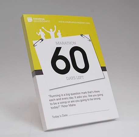 60-day Countdown to Marathon Tear Off Calendar
