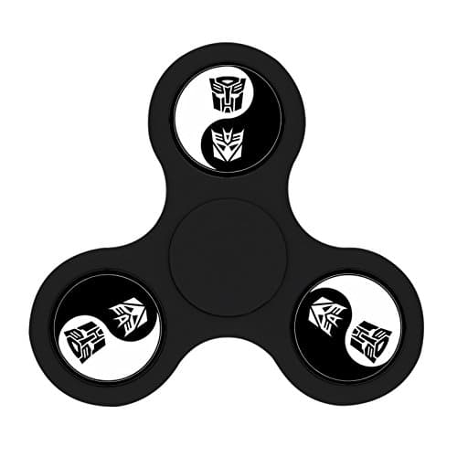 Transformers Logo (Black) Hand Spinner EDC Fidget Toy With Highly Speed Finger Tri-Spinner Relief Safety Toys for Focus, Kids &amp; Adults
