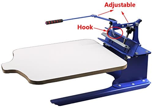 Techtongda Screen Printing Machine Silk Screen Printing Machine Screen Printing Press 1 Color 1 Station Double Spring T-shirt Press DIY