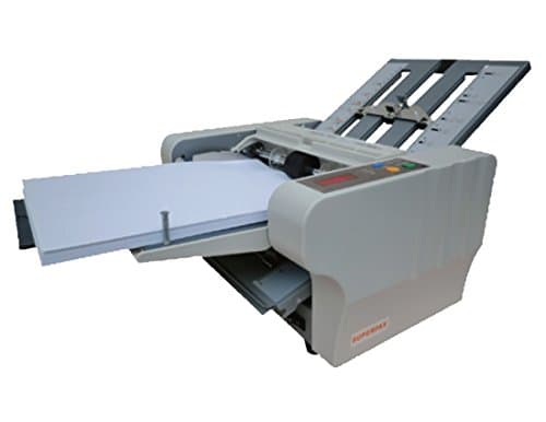 Dynafold PF-50 Small Compact Automatic Paper Folder Machine for A4, A5, Letter & Legal Sizes; 3000 sheets per hour in A4 single fold mode; Single fold, Letter fold, Double parallel fold, ZigZag fold