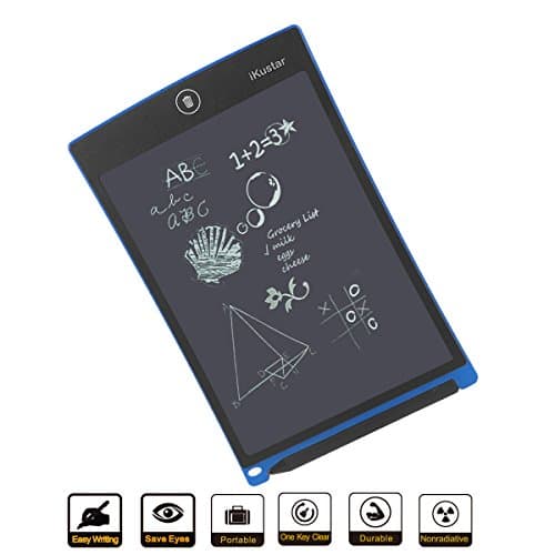 Writing Tablet iKustar 8.5-Inch LCD Electronic Graphic Durable Drawing And Writing Board With Pen for Office Home (Blue)