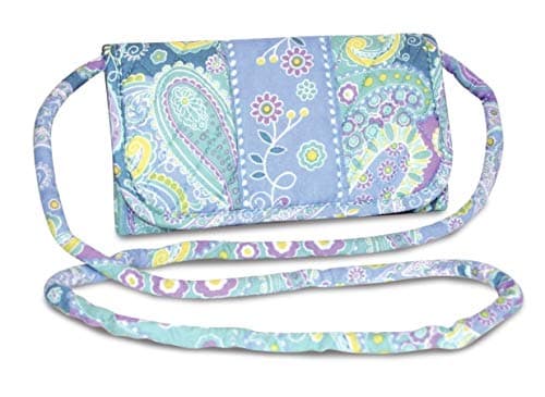 Quilted Hanging Wallet Purse with Removable Shoulder Strap