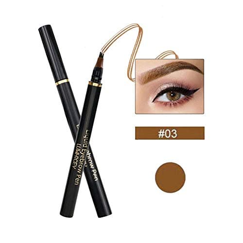 Eyebrow pencil Micro-carved extremely fine three-forked head, natural smooth eyebrow pencil, waterproof, sweat-proof,long-lasting no makeup, three-dimensional shaping, three-headed eyebrow pencil