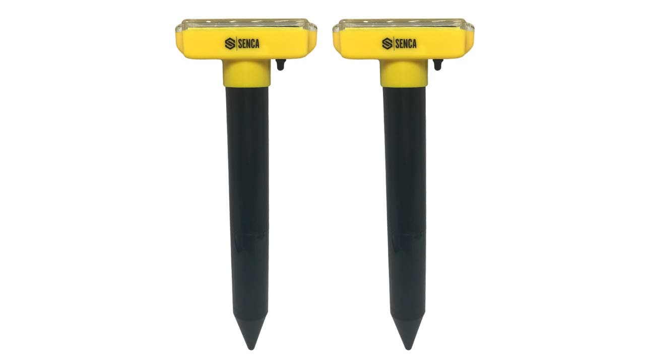 SENCA Spike Smart Solar Powered Mole Repellent: Ultrasonic Pest Repeller, 2 Pack, Repel Mole, Gopher, Snake, Vole, Rodent, Mouse, Chaser Outdoor Lawn Garden Yards Pest Control Rodent Repellent