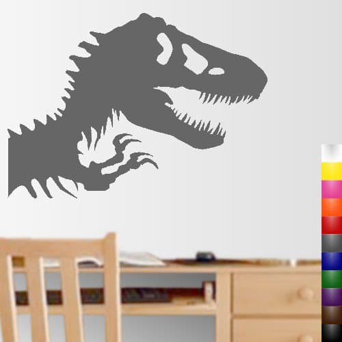 StikEez Grey Large 28" T-Rex Skeleton Dinosaur Wall & Window Decal