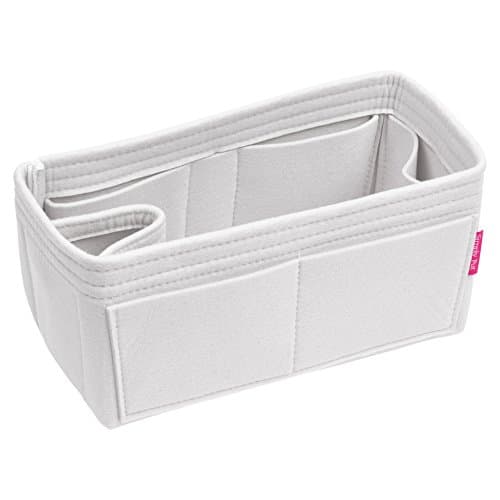 Best Handbag Organizer, Purse Organizer, Insert, Liner, Felt Structure Shaper, Large Wide, Light Grey