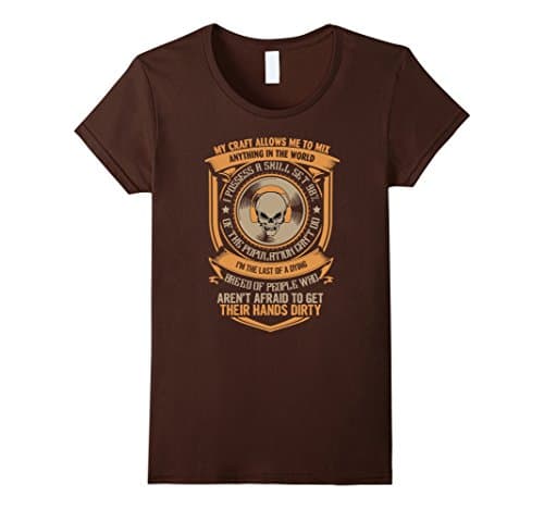 Women's DJ T-shirt Medium Brown