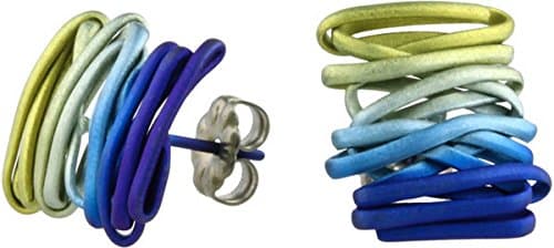 Ti2 Titanium Square Chaos Stud Earrings