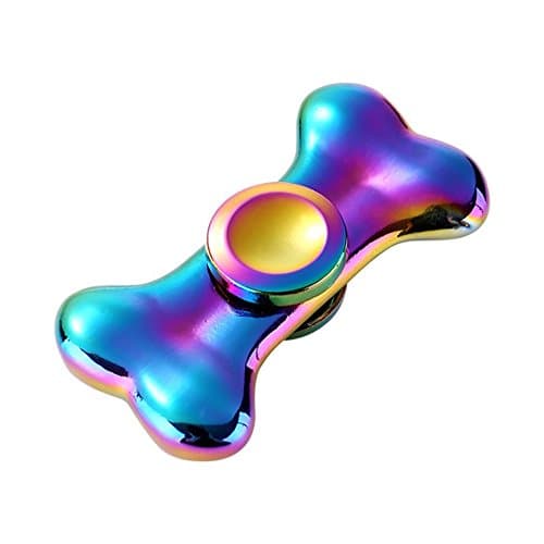 Wisdom tree Bone Fidget Hand Finger Spinner Spin Widget Focus Toy EDC Pocket Relieve Stress Anxiety Boredom Desktoy Triangle Plastic Gift for ADHD Children Adults