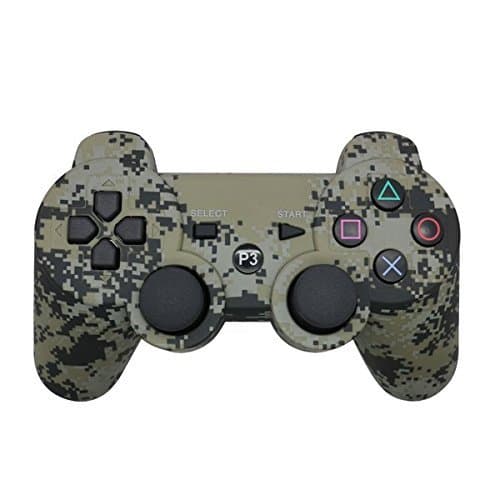 Wireless Bluetooth Double Vibration Gamepad for PS3 - Camouflage Gray