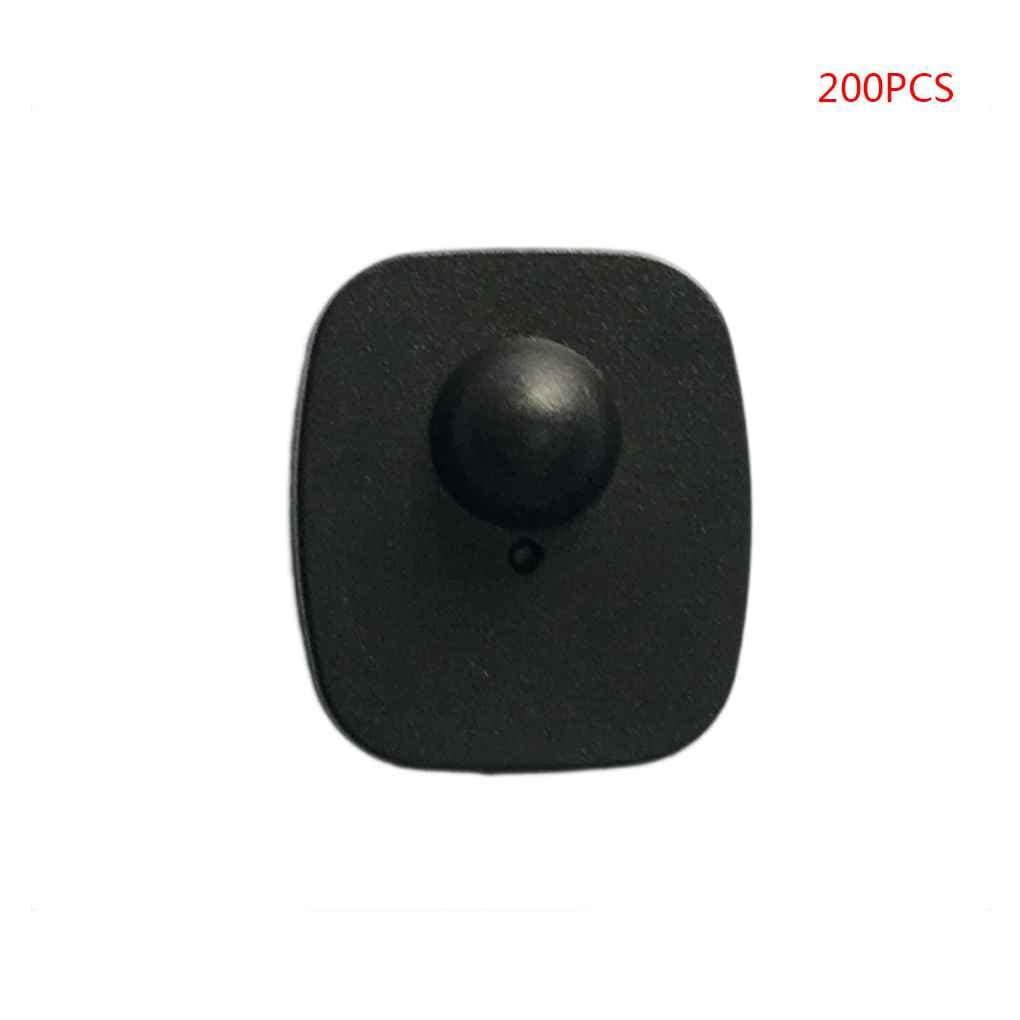 Topker 200pcs 8.2Mhz RF Reusable EAS Mini Square Tag Retail Security Clothes Hard Tags for Garment Shop Supermarket