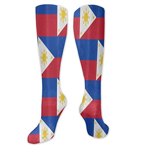 Tuooluo Liner Philippines Flag Compression Socks,Knee High Socks,Funny Socks Women Men - Best Medical,Sports,Running, Nurses,Maternity,Pregnancy,Travel & Flight Socks