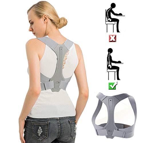 Posture Corrector Back Support Brace for Women & Men, Comfortable Ergonomic Design Back Straightener/Shoulder Strap/Posture Trainer Device for Spinal Alignment, Kyphosis, Slouching & Hunching - M