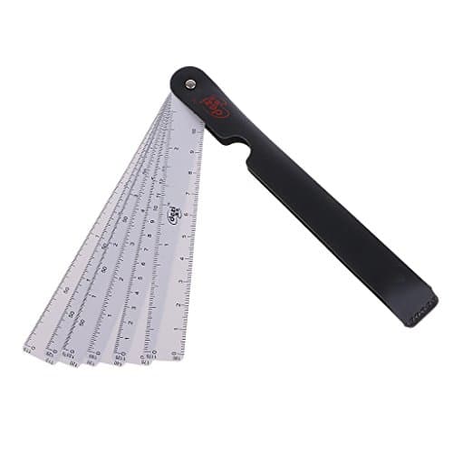 perfektchoice Fan Shape Scale Ruler with 6 for Engineering Architects Multi Scales