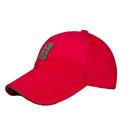LAKALA Classic Cotton Dad Hat Adjustable Plain Cap Polo Style Red