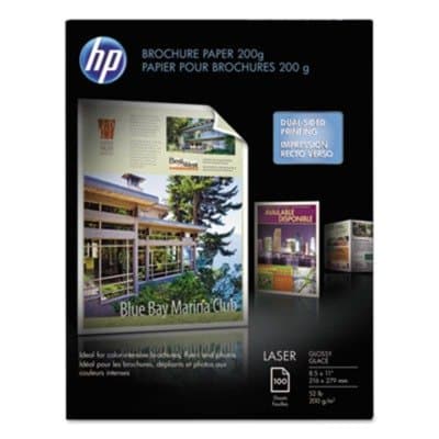 (3 Pack Value Bundle) HEWQ6608A Laser Brochure Paper, Glossy, 52 lb, 8-1/2 x 11, 100 Sheets/Pack