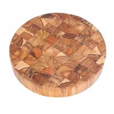 PROTEAK CIRCULAR END GRAIN CUTTING BOARD, 18" X 2"
