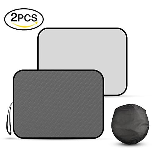Automecar Car Sun Shade for Windshield 2 Pcs Universal Windshield Sunshade Cover to Keep Vehicle Cool, Heat and Sun Reflector