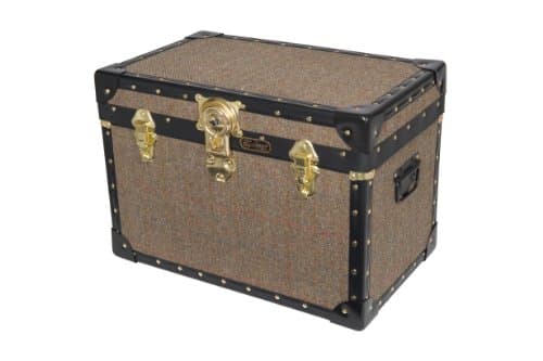 Mossman ORIGINAL British Made Exclusive HARRIS TWEED Range Storage Boxes Cases Trunks Chest Various sizes (Stool Box cabin lock)