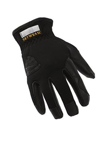 SetWear Pro Leather Gloves, Black X-Large