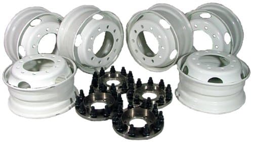 22.5" Conversion Kit with 6 Steel Wheels ('76-'00 Chevy Trucks)