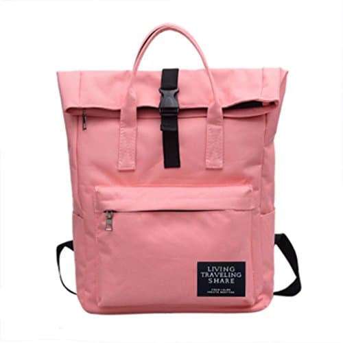 Wide Open Multipurpose Travel Backpack School Student Bookbag Large Capacity College Bag Travel Daypack For Women &amp; Men (Pink)