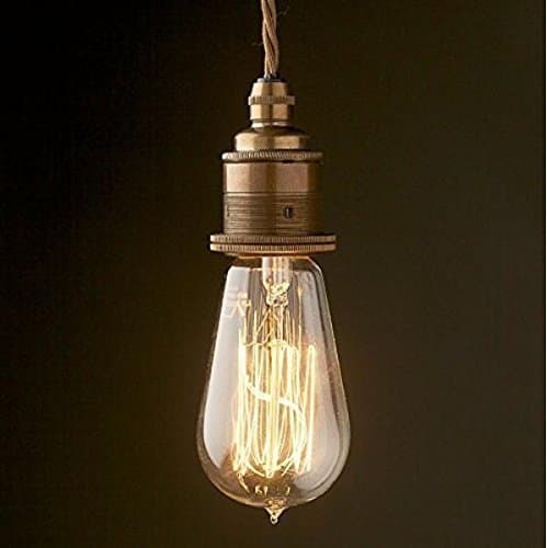 Julitech BulbVintage Light Bulb Retro Old fashioned Edison Style E27 E26 B22 Incandescent Edison Style Screw Squirrel Cage Tungsten Filament Glass Antique Lamp Glass Energy Class A + , 25w