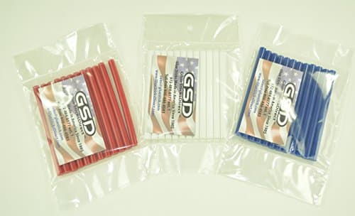 Red, White, &amp; Blue Colored Glue Sticks Mini 5/16" X 4" 36 sticks