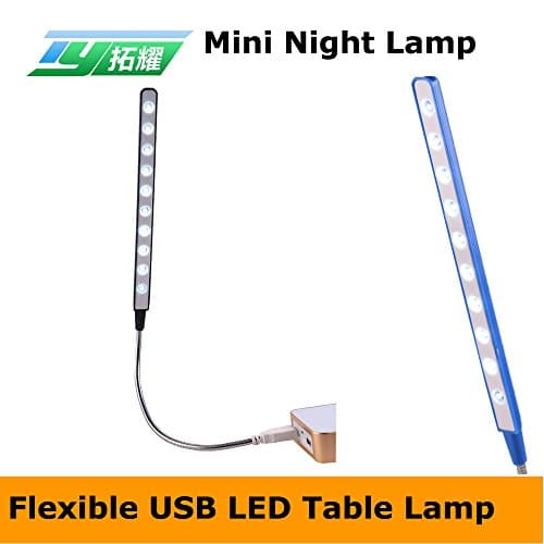 New Metal Material Blue Usb Led Table Lamp Flexible for Notebook Laptop Mini Night Light