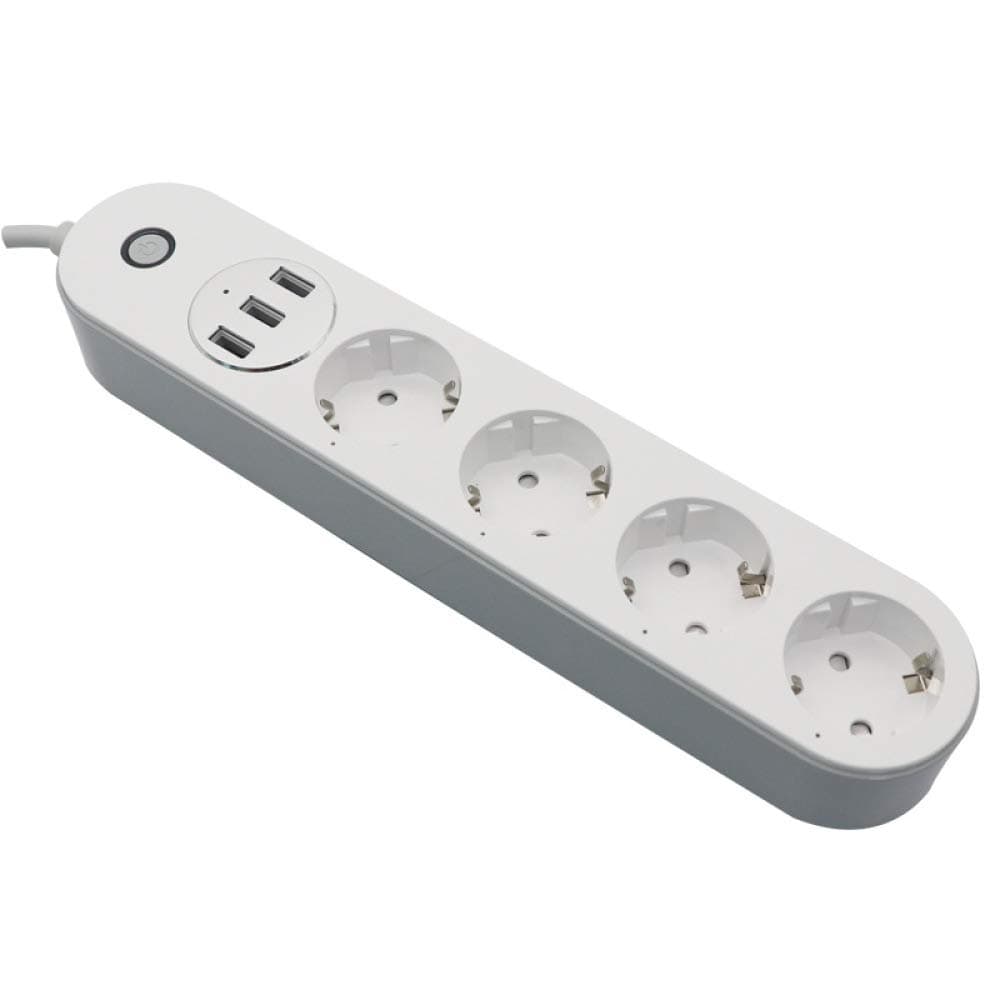 Smart Power Strip, Wifi Smart Plug With 4 AC Outlets Wifi Outlets Compatible With Alexa Google App Remote Control