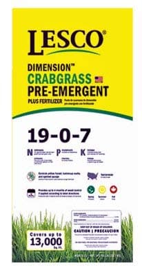 Lesco Professional, 50 LB, 13,000 SQFT Coverage, 19-0-7, Crabgrass Preventer Turf Fertilizer