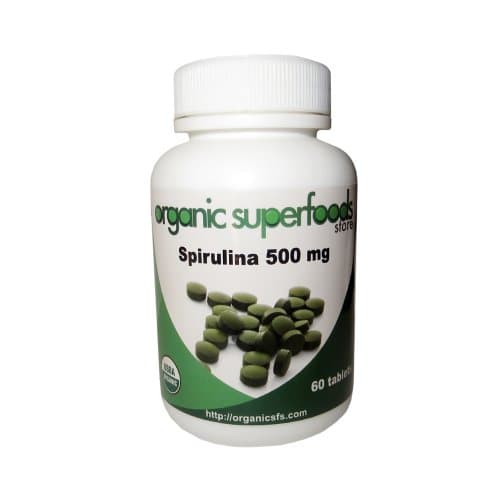 Organic Spirulina Tablets, 500mg, 60 Tablets