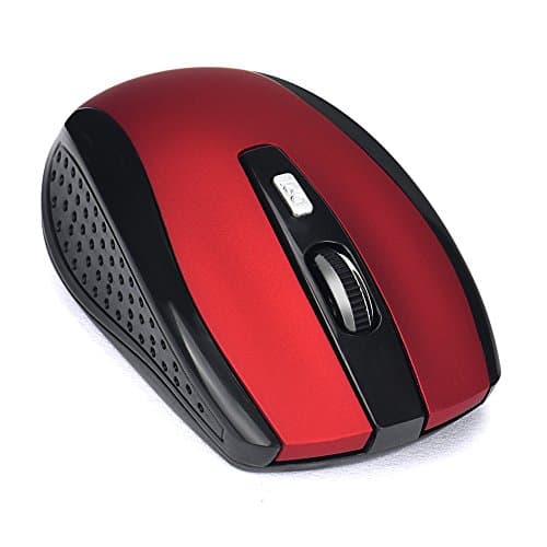 🤥🤥2.4GHz-Wireless-Gaming-Mouse, USB-Receiver-Pro-Gamer, For-PC-Laptop-Desktop, Ultra-Thin-Wireless-Mouse, Slim-2.4-GHz-Optical-Wireless-Mouse (Red)