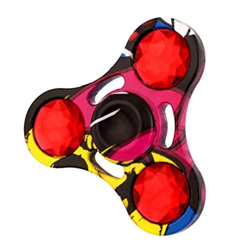 Lfaba Metal Crystal Fidget Spinner Triangle Single Finger Decompression Gyro Hand Spinner Fingertip Gyro (Multicolor)